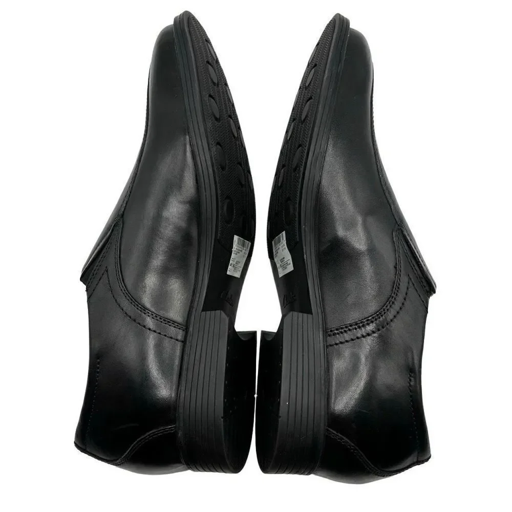 Clarks Whiddon Step Black Leather‎ Loafer Men's 11 NWOT